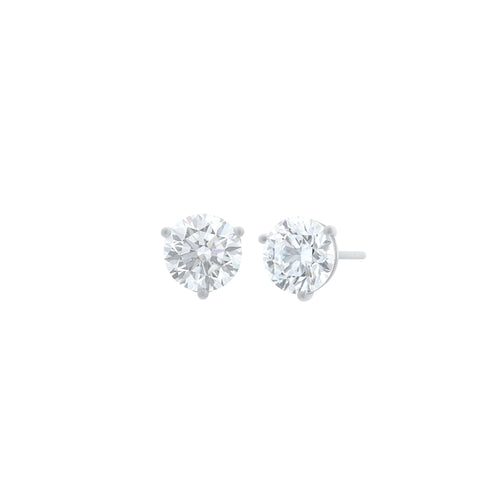 Lab Grown Diamond Stud Earrings in 14K White Gold, 2.00cttw