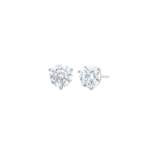 Lab Grown Diamond Stud Earrings in 14K White Gold, 2.00cttw