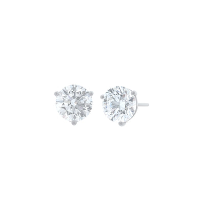 Lab Grown Diamond Stud Earrings in 14K White Gold, 3.00cttw