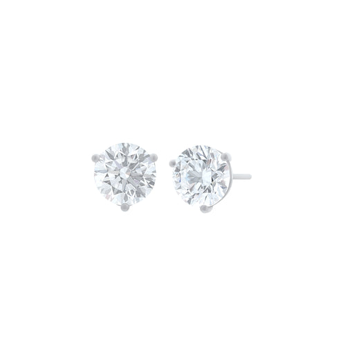Lab Grown Diamond Stud Earrings in 14K White Gold, 3.00cttw