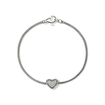 JH Essential Heart Bracelet in Sterling Silver, 0.14cttw