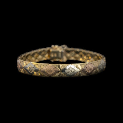 Tapper's Estate Collection | 14K Tricolor Ornate Tapestry Bracelet