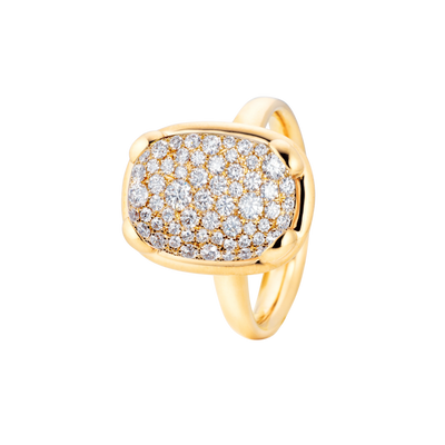 Pavé Diamond Capriccio Ring in 18K Yellow Gold