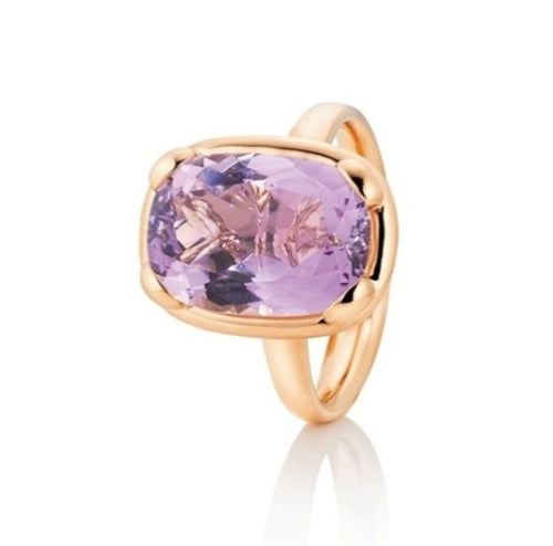 Capriccio Amethyst Cocktail Ring in 18K Rose Gold, 5.50cttw