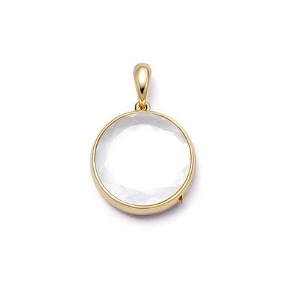Midi Locket with Rolo Chain Necklace in 18K Yellow Gold