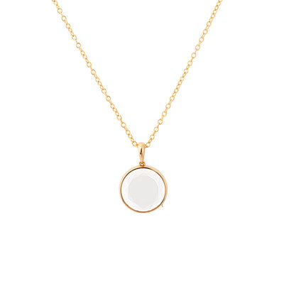 Midi Locket with Rolo Chain Necklace in 18K Yellow Gold