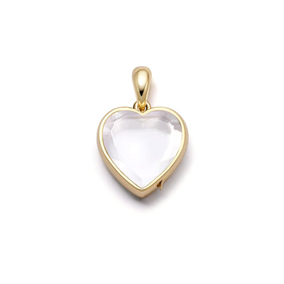 Midi Heart Locket with Rolo Chain Necklace in 18K Yellow Gold