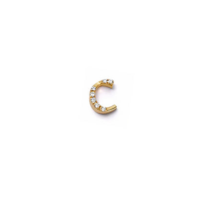 Diamond Letter "C" Charm in 18K Yellow Gold