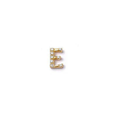 Diamond Letter "E" Charm in 18K Yellow Gold