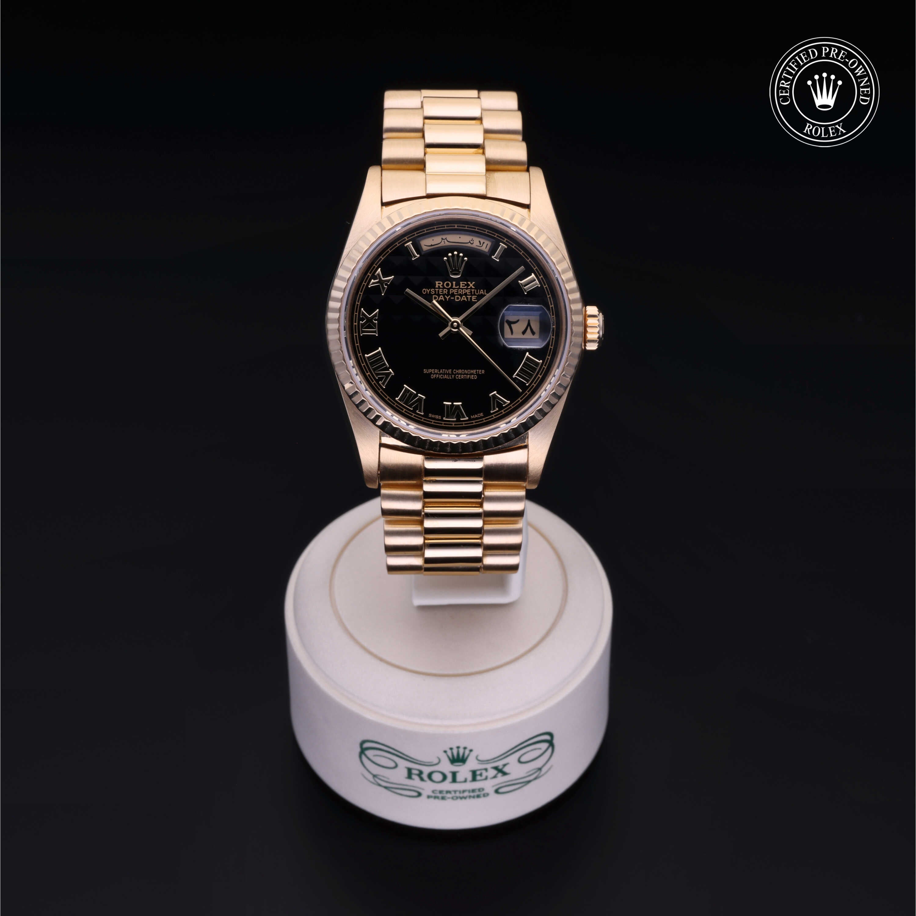 Rolex Certified Pre-Owned Day-Date 36.0mm in Yellow Gold, M18238
