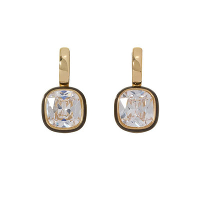 The Cubic Cushion Drop Earrings