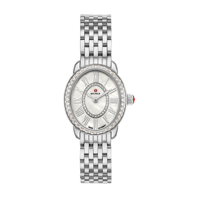 Serein Oval Diamond Stainless Steel Watch