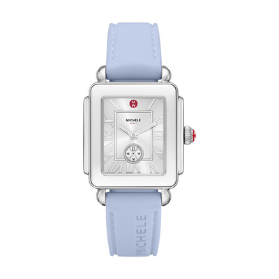 Deco Sport Mid Stainless Steel Pastel Blue Silicone Watch