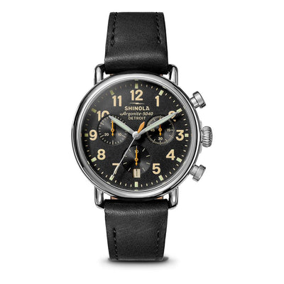 Runwell Stainless Steel with Black Dial Watch  | 37mm | S0120315253