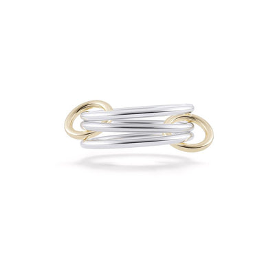 Solarium SY Triple-Band Ring in Sterling Silver & 18K Yellow Gold, Size 7