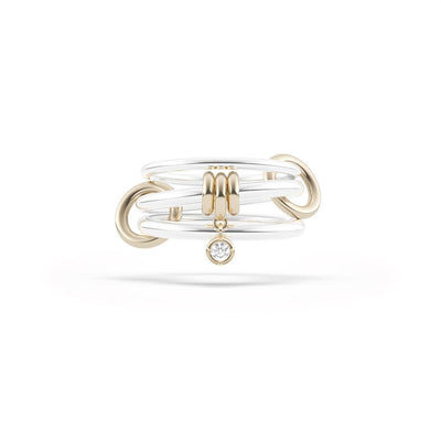 Piera SG Triple-Band Ring in Sterling Silver & 18K Yellow Gold