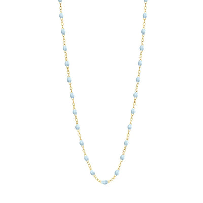 Classic Gigi Baby Blue necklace, yellow gold, 16.5"