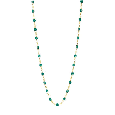 Classic Gigi Emerald necklace, yellow gold, 16.5"