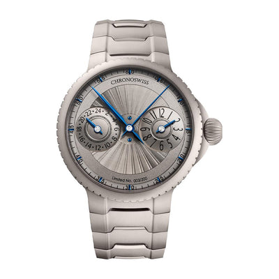 Pulse GMT Silver Guilloche Watch | 41MM | CH-4223TM-GR
