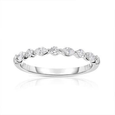 Multishape Diamond Ring in 14K White Gold, 0.30cttw
