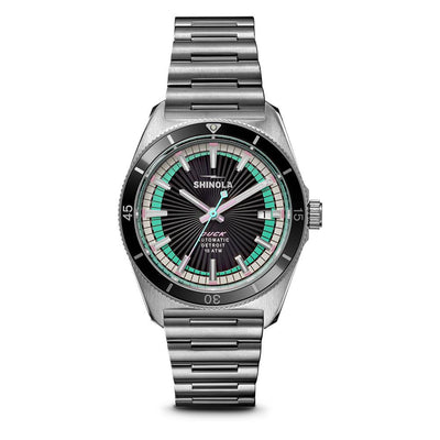 Duck Automatic Black & Teal Dial Watch | 38MM | S0120497731