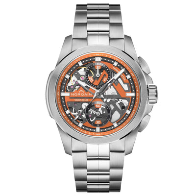 Independence Chrono Skeleton Orange Dial Watch | 42MM | N3200.40S01.O01.S01