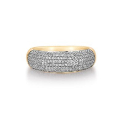 Micropavé Diamond Ring in 14K Yellow Gold, 0.50cttw