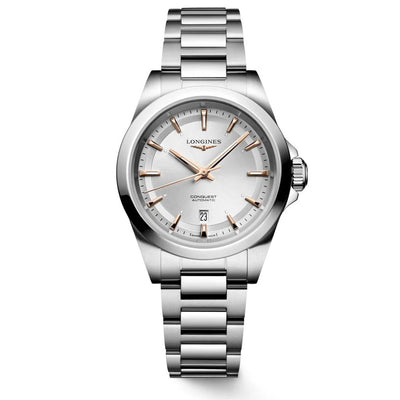 Conquest Automatic Sunray Silver Dial Watch | 30MM | L3.320.4.72.6