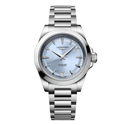 Conquest Automatic Sunray Blue Dial Watch | 34MM | L3.430.4.92.6
