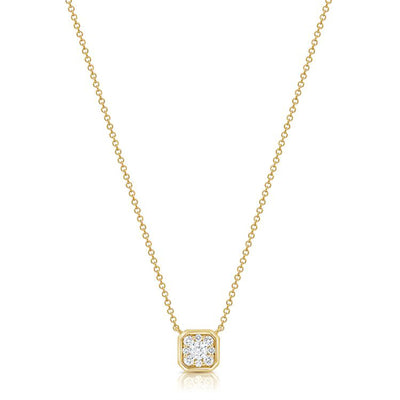 14K Yellow Gold Diamond Necklace