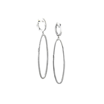 Sterling Silver Diamond Earrings