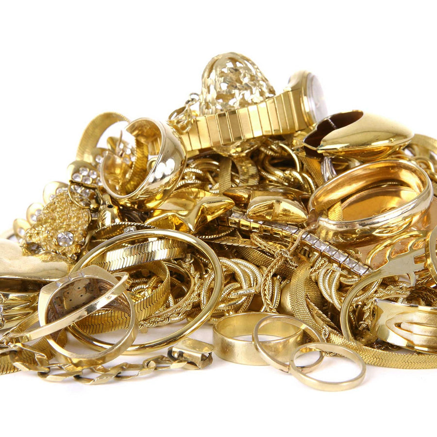 Pile of Gold Jewelry, Scrap and unused