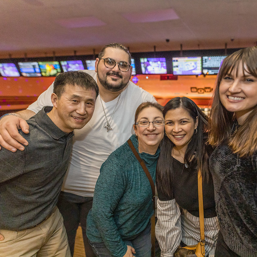 Tapper's Team Members at a bowling company outting