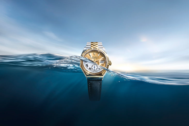 Rolex 'Crown' cufflinks, 18 kt Everose gold, a1015 | Tapper's Jewelry
