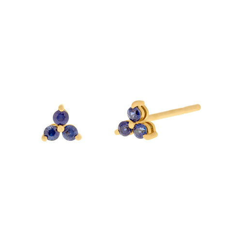 14K Gold Sapphire Stud Earrings