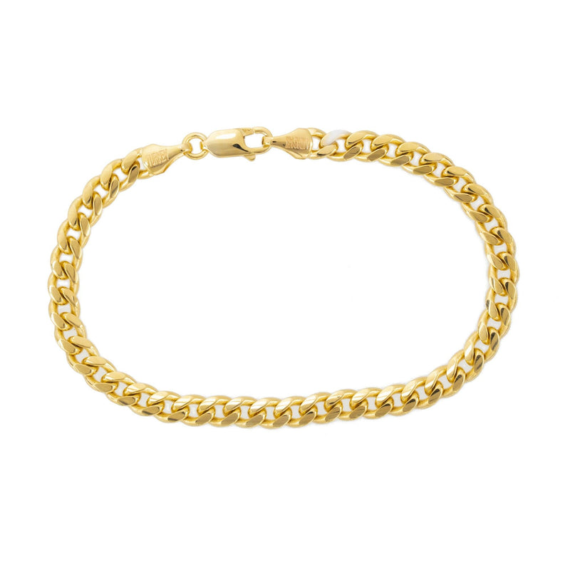 REAL 14k Gold Bracelet Flat Byzantine Link 13mm 8