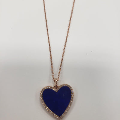 14 KARAT GOLD DIAMOND AND LAPIS NECKLACE - Tapper's Jewelry 