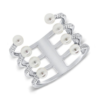 14 KARAT GOLD DIAMOND AND PEARL RING - Tapper's Jewelry 