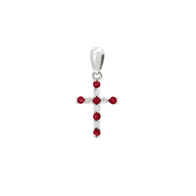 14 KARAT GOLD DIAMOND AND RUBY PENDENT - Tapper's Jewelry 