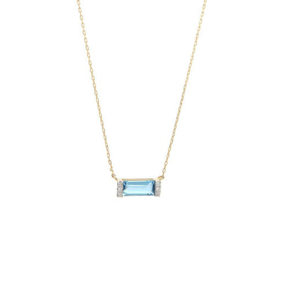 14 KARAT GOLD, DIAMOND AND TOPAZ NECKLACE - Tapper's Jewelry 