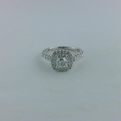 14 KARAT GOLD DIAMOND DOUBLE HALO ENGAGEMENT RING - Tapper's Jewelry 