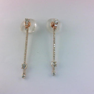 14 KARAT GOLD DIAMOND DROP EARRINGS - Tapper's Jewelry 