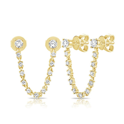 14 KARAT GOLD DIAMOND EARRINGS