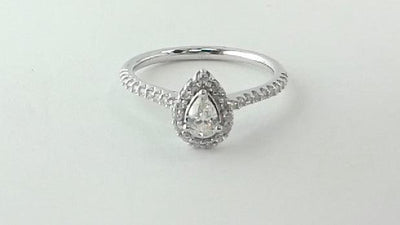 14 KARAT GOLD DIAMOND HALO ENGAGEMENT RING - Tapper's Jewelry 