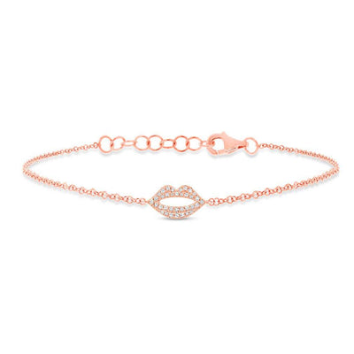 14 KARAT GOLD DIAMOND LIP BRACELET - Tapper's Jewelry 