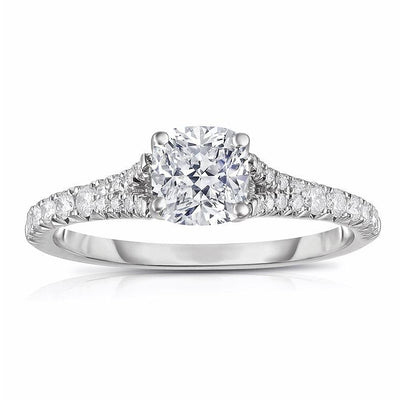 14 KARAT GOLD DIAMOND PAVE ENGAGEMENT RING