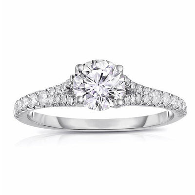 14 KARAT GOLD DIAMOND PAVE ENGAGEMENT RING - Tapper's Jewelry 