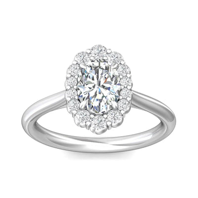 14 KARAT GOLD GRADUATED HALO MOUNTING - Tapper's Jewelry 