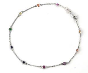 14 KARAT GOLD MULTI COLOR BRACELET