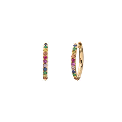 14 KARAT GOLD MULTI COLOR EARRINGS